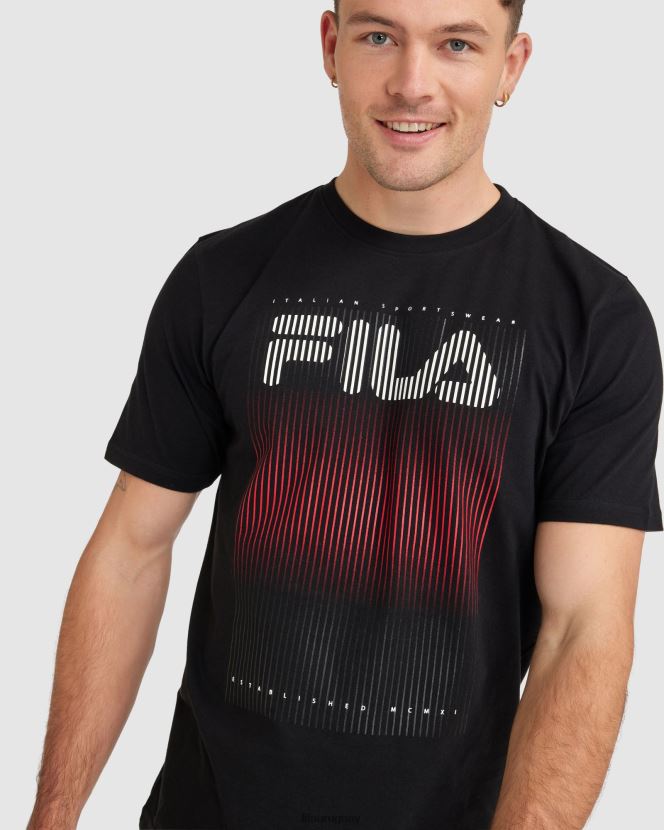 negro FILA camiseta fila cedrick negra para hombre 6L8PR22325