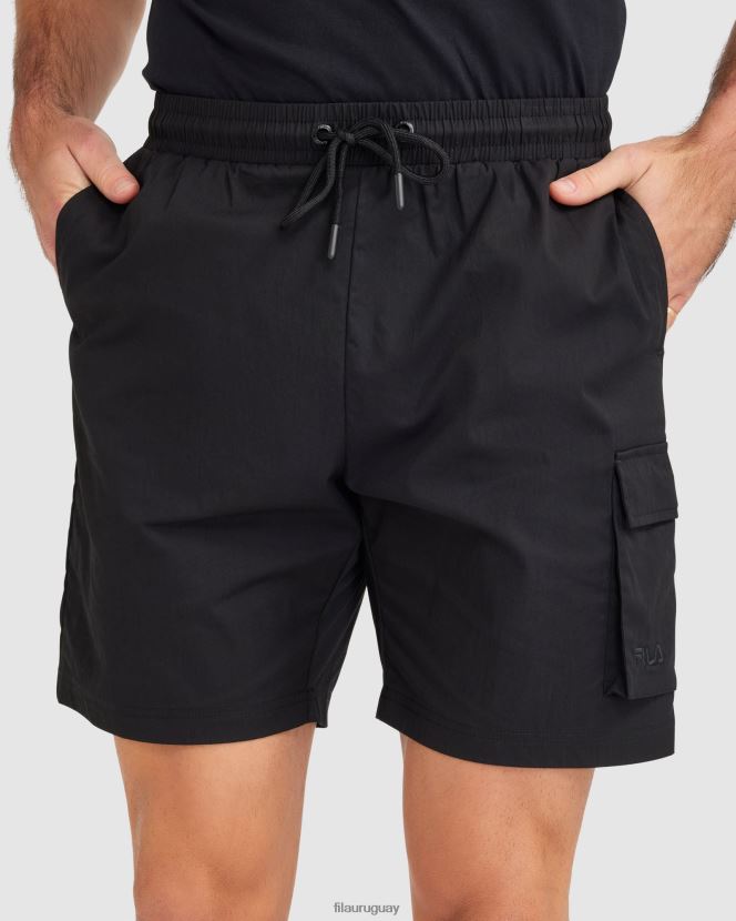 negro FILA pantalones cortos fila jett negros para hombre 6L8PR22338