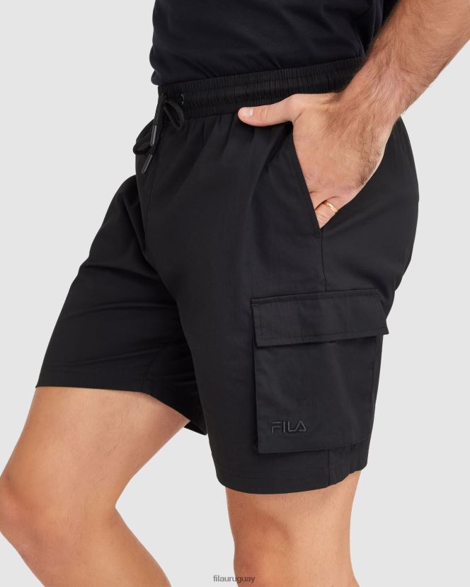 negro FILA pantalones cortos fila jett negros para hombre 6L8PR22338