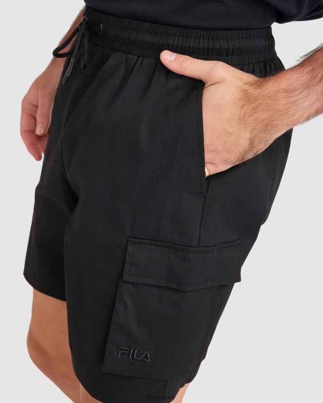 negro FILA pantalones cortos fila jett negros para hombre 6L8PR22338