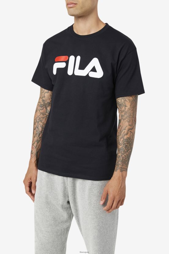 negro/blanco/rojo FILA Camiseta con logo de hombre fila negra/blanca/roja 6L8PR2267