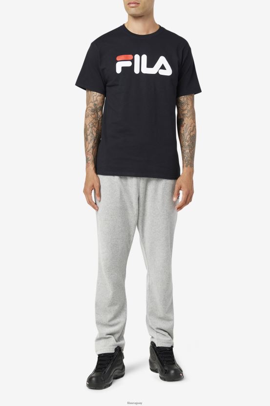 negro/blanco/rojo FILA Camiseta con logo de hombre fila negra/blanca/roja 6L8PR2267