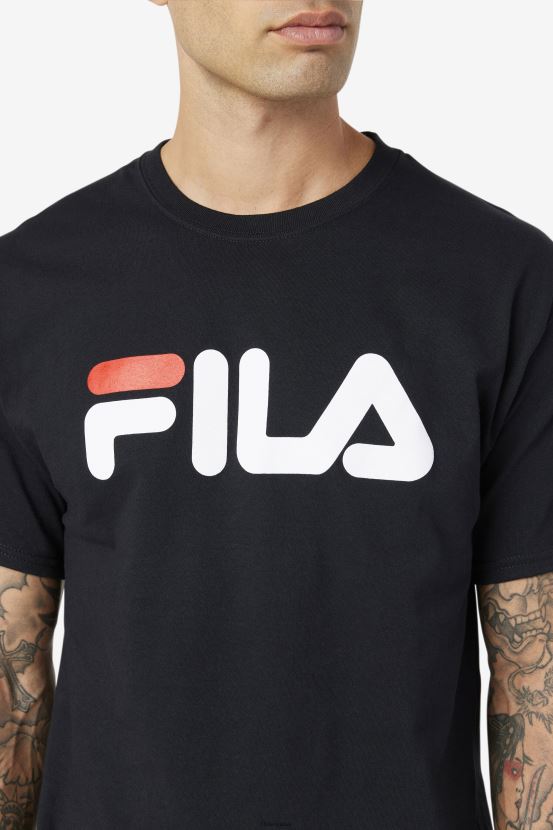 negro/blanco/rojo FILA Camiseta con logo de hombre fila negra/blanca/roja 6L8PR2267