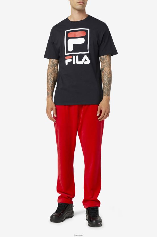 negro/blanco/rojo FILA camiseta fila stacked negro/blanco/rojo 6L8PR2304