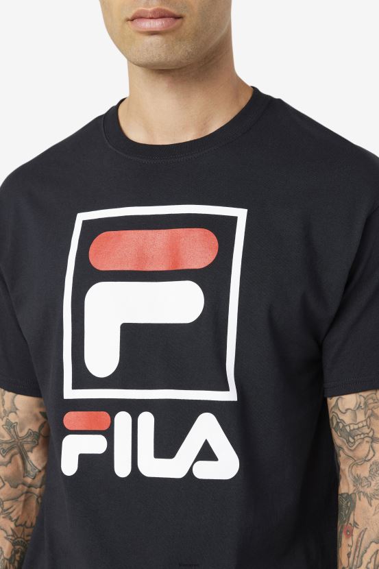 negro/blanco/rojo FILA camiseta fila stacked negro/blanco/rojo 6L8PR2304
