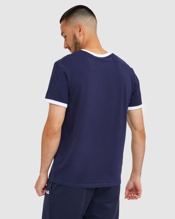 nueva marina FILA Camiseta clásica con timbre para hombre New Navy fila 6L8PR22483