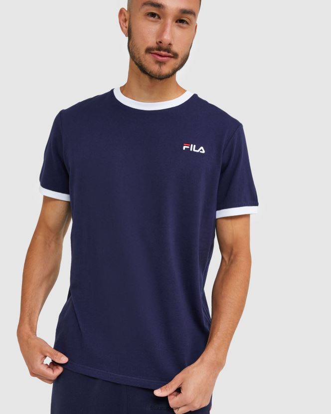 nueva marina FILA Camiseta clásica con timbre para hombre New Navy fila 6L8PR22483