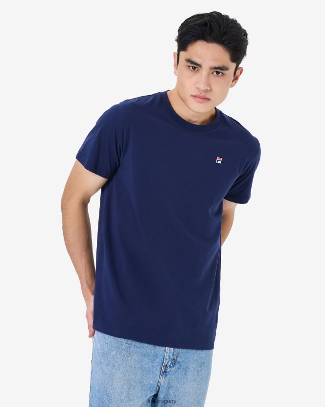 nueva marina FILA Nueva camiseta fila Heritage Badge 2.0 azul marino para hombre. 6L8PR22586