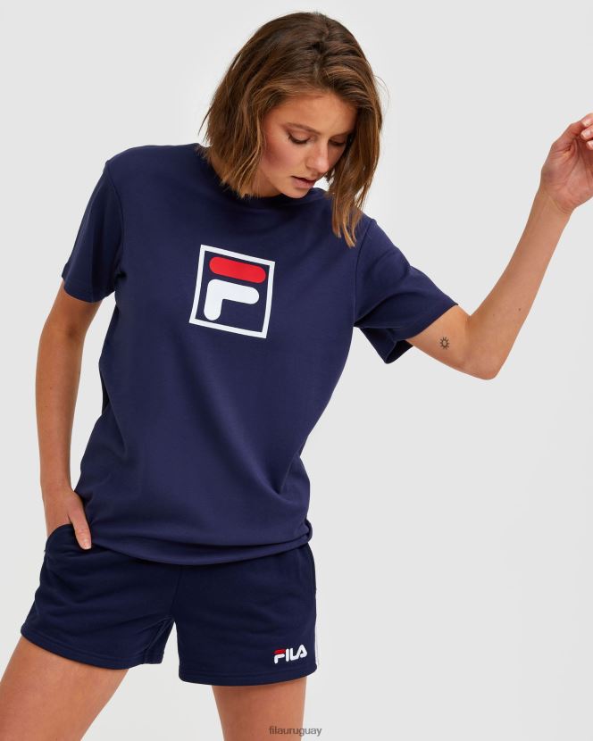 nueva marina FILA nueva camiseta alta unisex azul marino fila 6L8PR22574