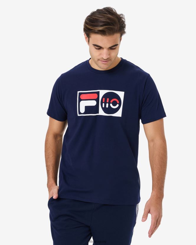 nueva marina FILA nueva camiseta de aniversario unisex fila azul marino 6L8PR22583