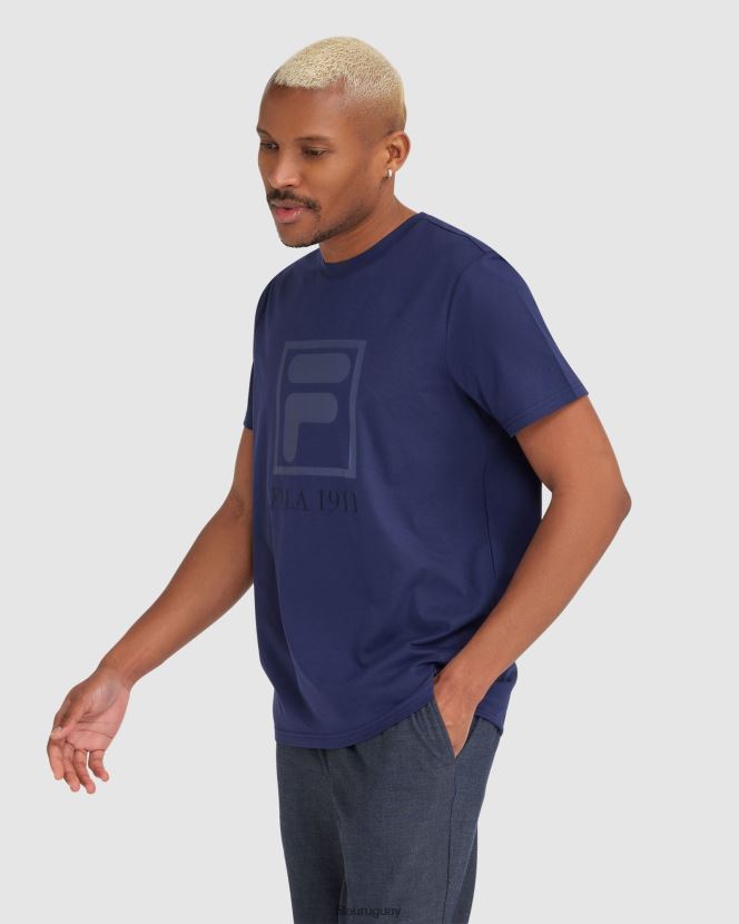 nueva marina FILA nueva camiseta fila sahand azul marino para hombre 6L8PR22400