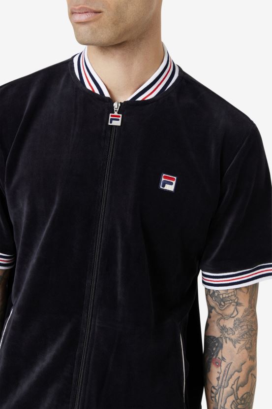 blanco negro FILA chaqueta estudio velour fila negro/blanco 6L8PR2953