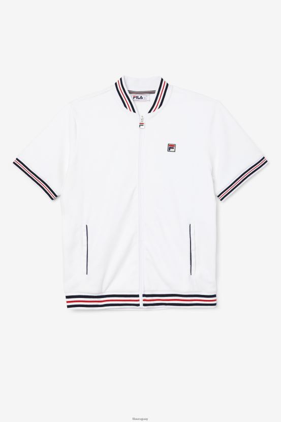 naval Blanca FILA chaqueta de terciopelo estudio blanco/azul marino fila 6L8PR2954