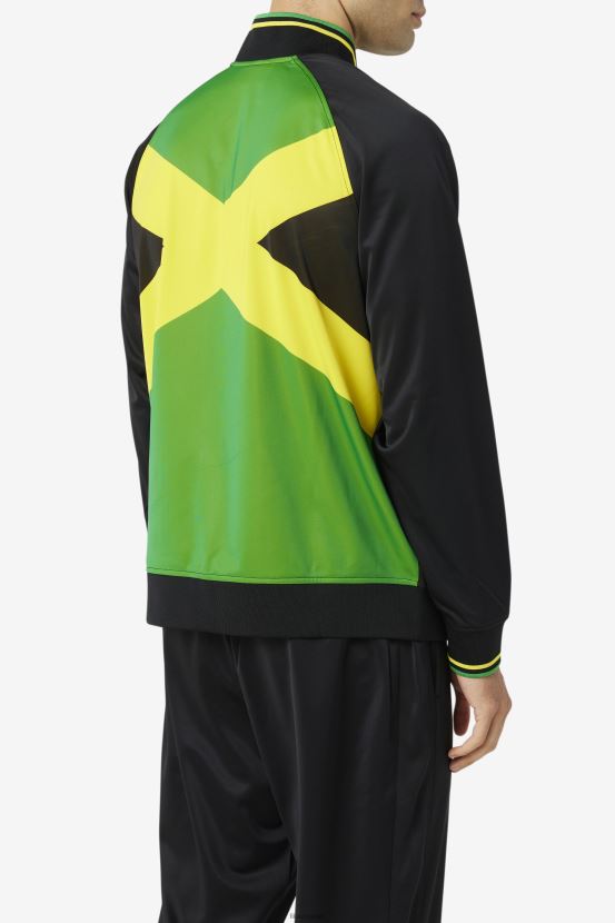 negro/amarillo/verde helecho FILA chaqueta deportiva fila jamaica negra/amarilla/verde helecho 6L8PR2915