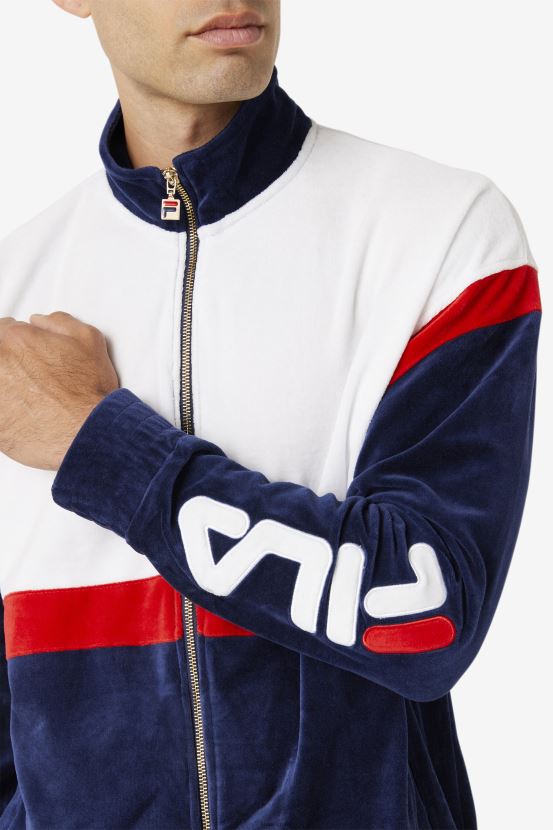 azul marino/blanco/rojo FILA chaqueta mansur velour fila azul marino/blanco/rojo 6L8PR2818