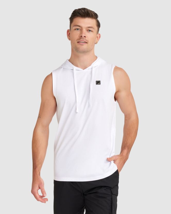 blanco FILA fila blake sudadera con capucha para hombre blanca 6L8PR22425