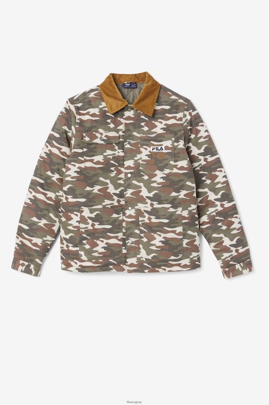 estampado de camuflaje/marrón bronce FILA Chaqueta 2pac fila camo print/bronce brown 6L8PR2776