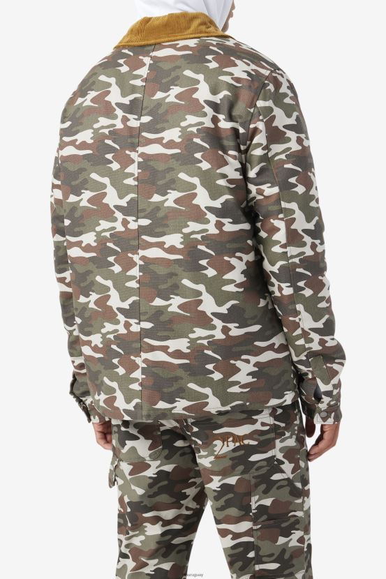 estampado de camuflaje/marrón bronce FILA Chaqueta 2pac fila camo print/bronce brown 6L8PR2776