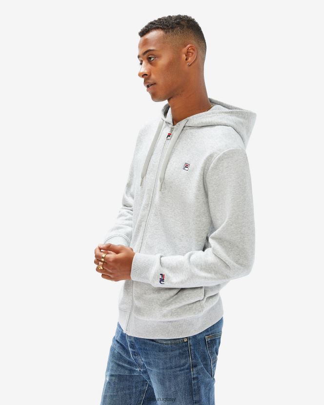 marga plateada FILA insignia unisex 2.0 cremallera capucha plata marle fila 6L8PR22645