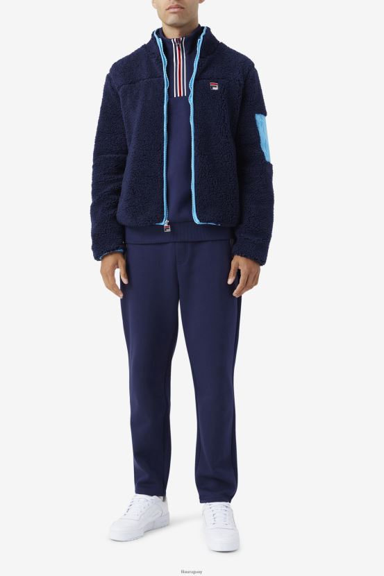 marina/acuario FILA chaqueta sherpa yale fila azul marino/acuario 6L8PR2884