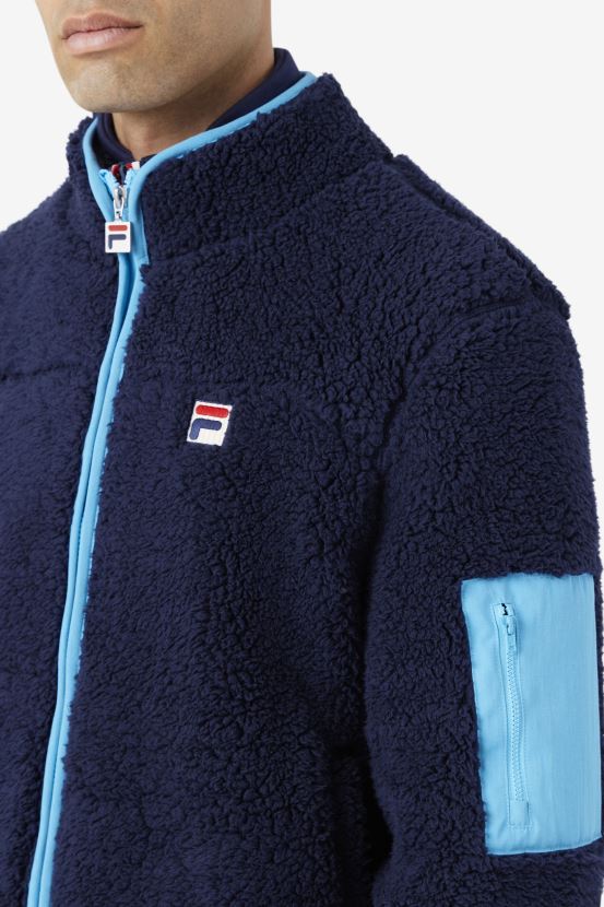 marina/acuario FILA chaqueta sherpa yale fila azul marino/acuario 6L8PR2884