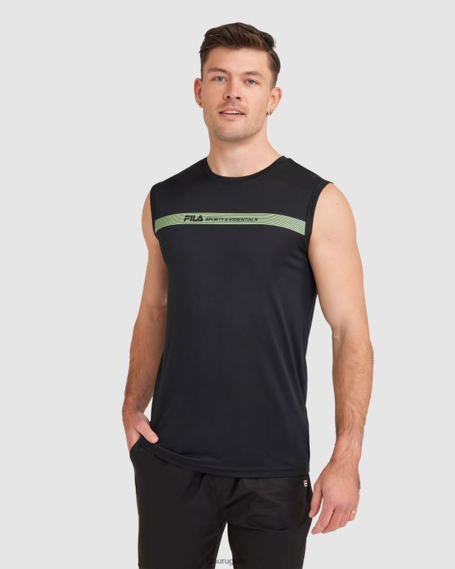 negro FILA camiseta sin mangas fila caleb qdry negra para hombre 6L8PR22427