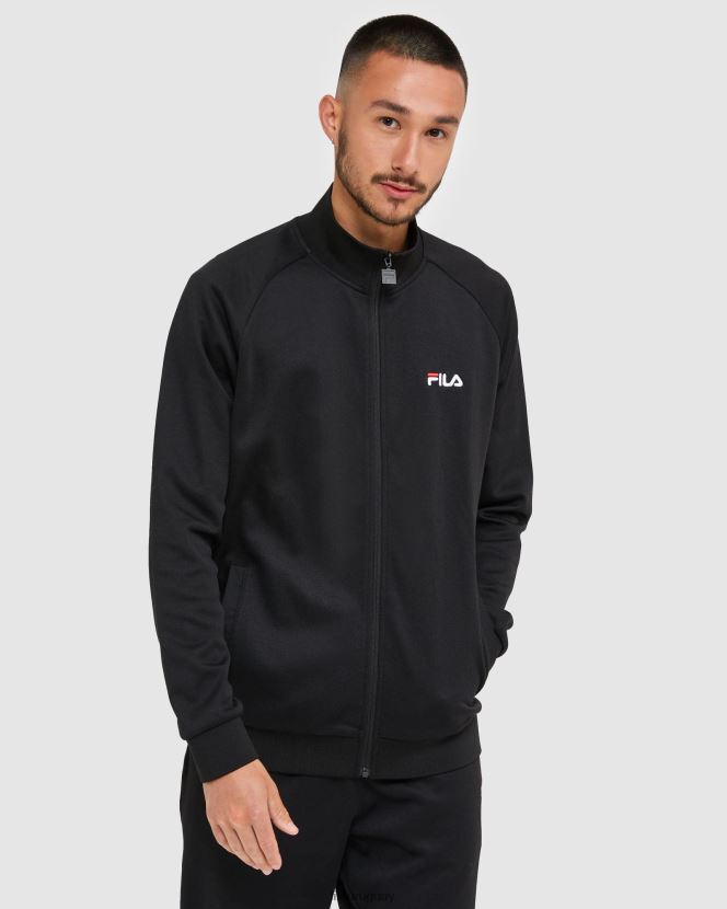 negro FILA chaqueta clásica con cremallera para hombre fila negra 6L8PR22489