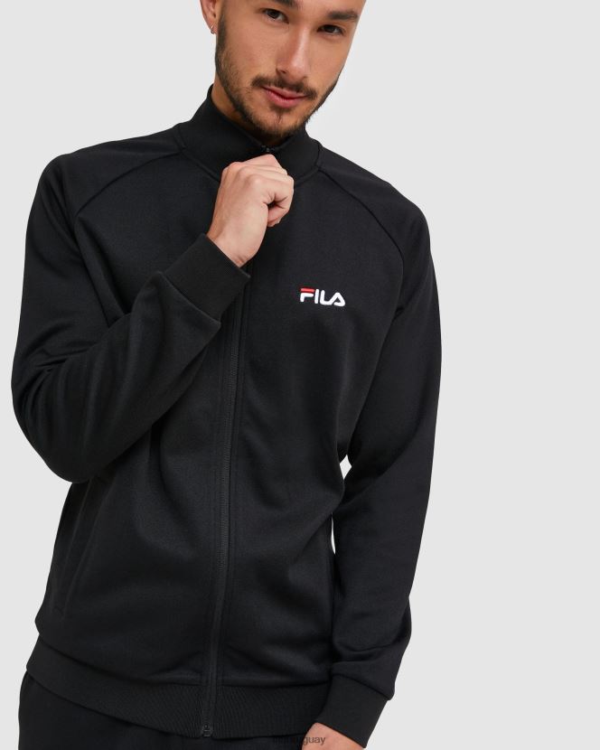 negro FILA chaqueta clásica con cremallera para hombre fila negra 6L8PR22489