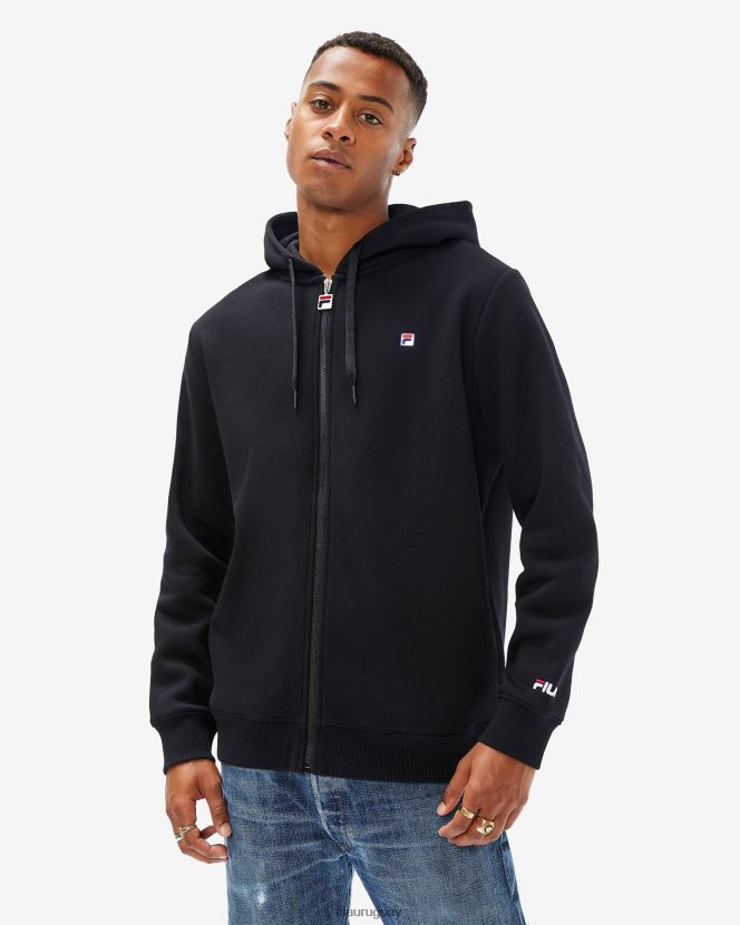 negro FILA fila capucha unisex insignia 2.0 con cremallera negra 6L8PR22644