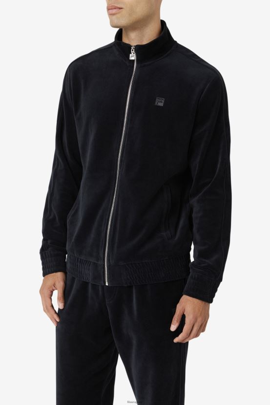 negro FILA fila deverall chaqueta de terciopelo negro 6L8PR2811