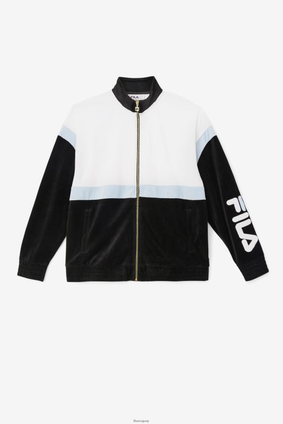 negro/blanco/vía aérea FILA chaqueta fila mansur velour negro/blanco/skyway 6L8PR2819