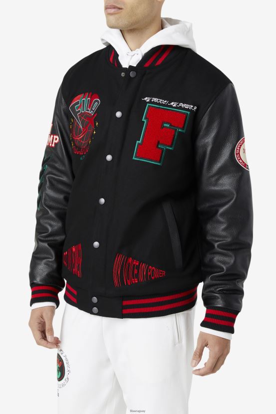 negro/rojo/verde FILA chaqueta universitaria fila raddix negro/rojo/verde 6L8PR2835