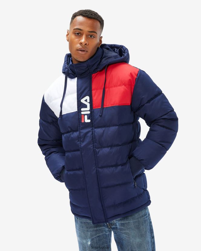 nueva marina FILA chaqueta fila new azul marino castilo puff para hombre 6L8PR22452