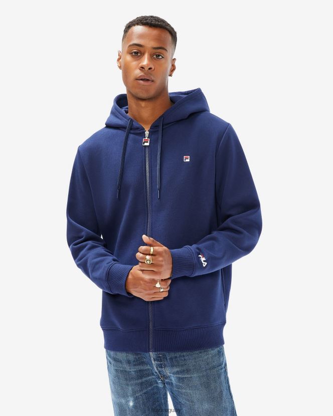nueva marina FILA fila unisex insignia 2.0 cremallera capucha nuevo azul marino 6L8PR22653
