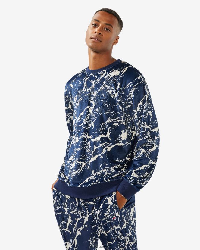 mármol azul marino FILA fila unisex aspen crew azul marino mármol 6L8PR22503