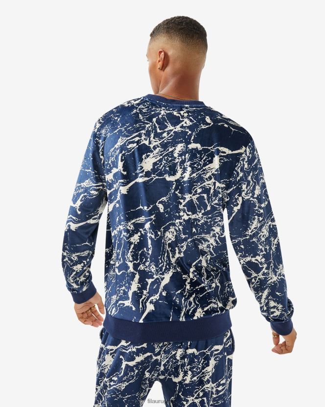 mármol azul marino FILA fila unisex aspen crew azul marino mármol 6L8PR22503
