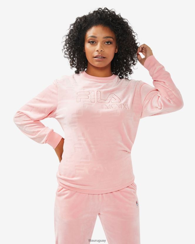rosa pálida FILA fila aspen crew unisex 6L8PR22522