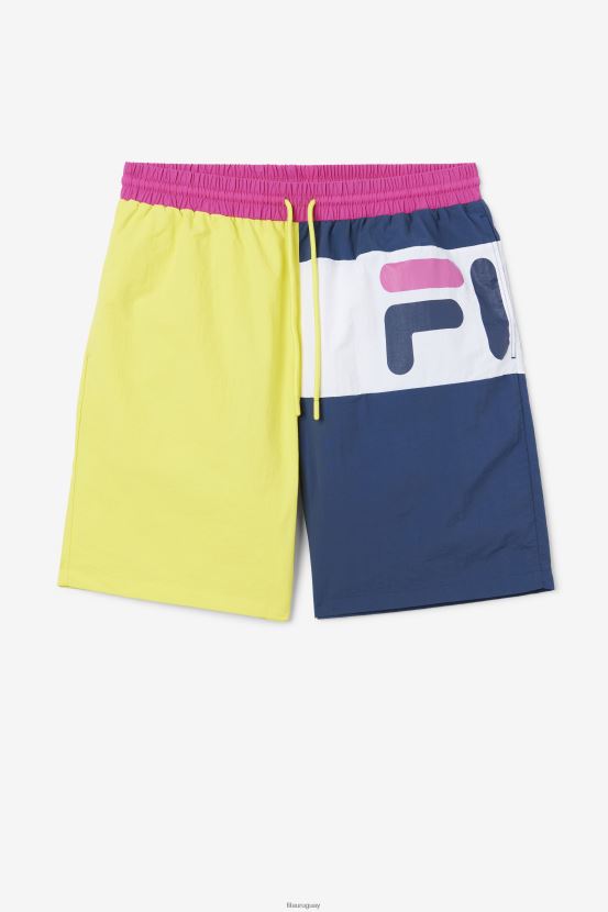 amarillo/azul marino/blanco FILA short de baño cosire amarillo/azul marino/blanco fila 6L8PR2666