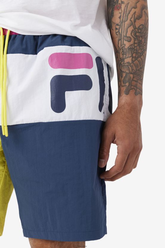 amarillo/azul marino/blanco FILA short de baño cosire amarillo/azul marino/blanco fila 6L8PR2666