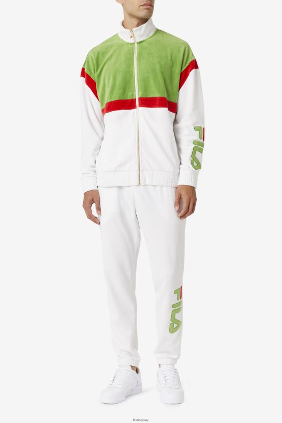 blanco/verde bosque/rojo FILA pantalón fila mansur velour blanco/verde bosque/rojo 6L8PR2601