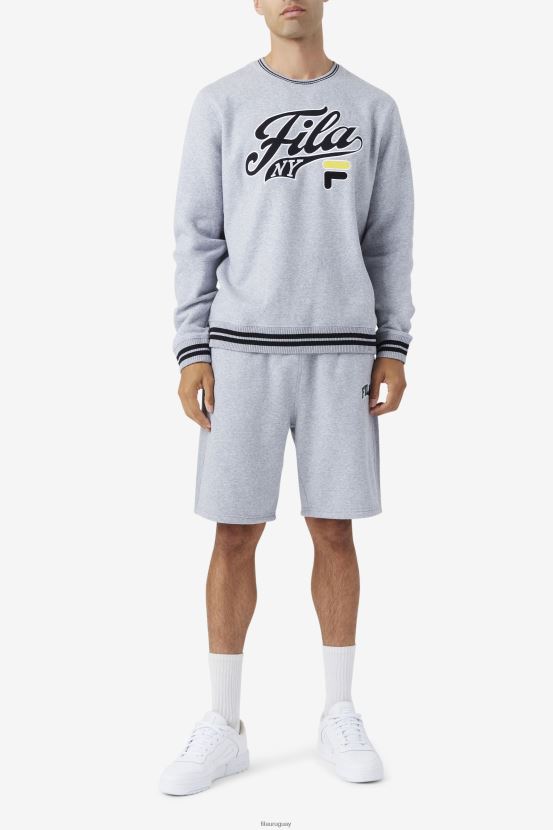 gris claro jaspeado/abeto azul FILA pantalón corto fila logan gris claro jaspeado/abeto azul 6L8PR2693