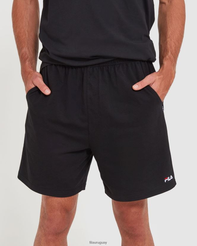 negro FILA pantalones cortos de punto clásicos para hombre fila negro 6L8PR22432