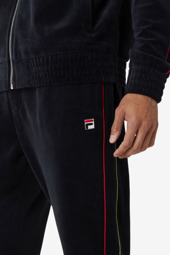 negro/rojo/verde bosque FILA fila deverall velour pant negro/rojo/verde bosque 6L8PR2571
