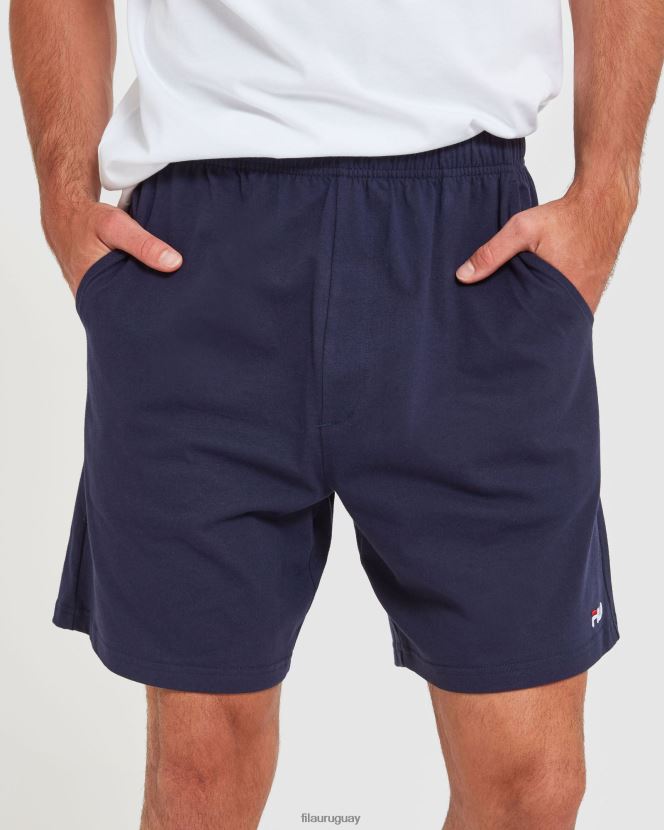 nueva marina FILA Nuevos pantalones cortos de punto fila classic para hombre azul marino 6L8PR22433