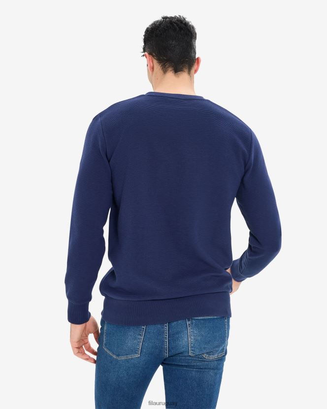 Armada FILA fila savian con cuello en v azul marino para hombre 6L8PR22621
