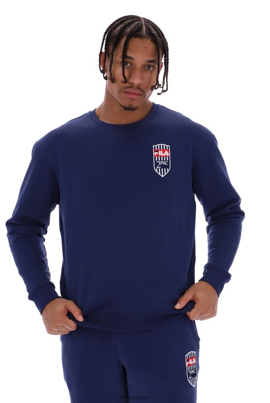 FILA jersey con cuello redondo y parche de polar tupac de fila 6L8PR23193