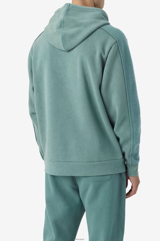 abeto azul/mimosa FILA fila bryson vintage wash sudadera con capucha azul spruce/mimosa 6L8PR2517
