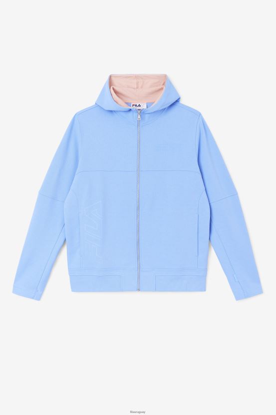 azul aciano/nube coral FILA fila kayra sudadera con capucha y cremallera completa azul cornflower/nube coral 6L8PR2457