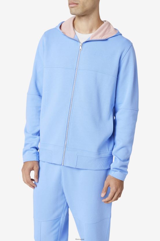 azul aciano/nube coral FILA fila kayra sudadera con capucha y cremallera completa azul cornflower/nube coral 6L8PR2457
