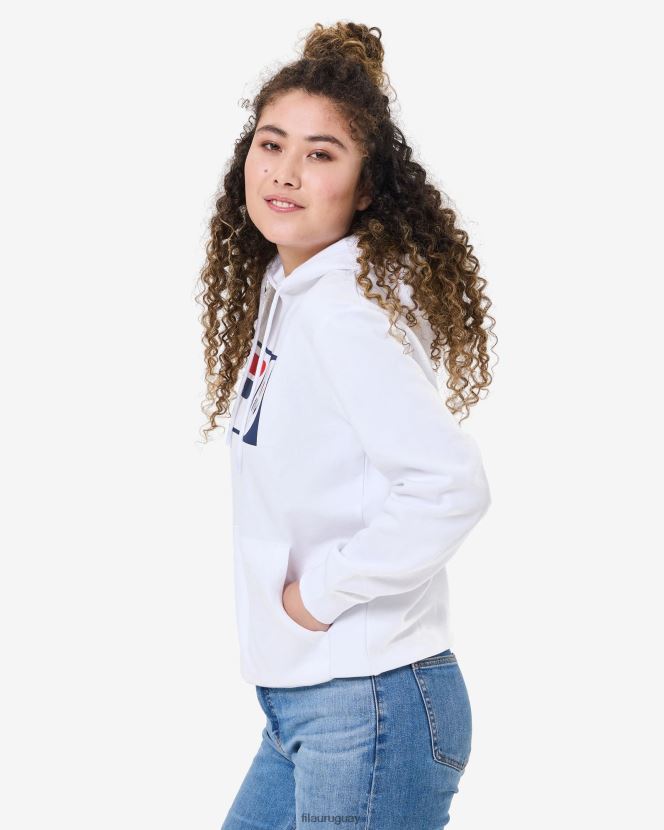 blanco FILA capucha fila unisex aniversario blanca 6L8PR22619
